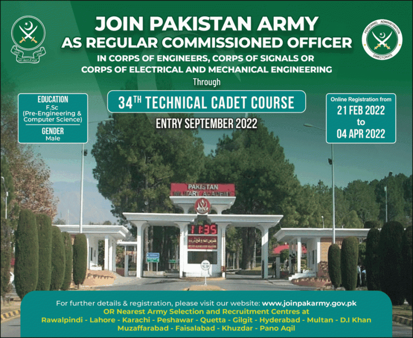 Pak Army Jobs 2022