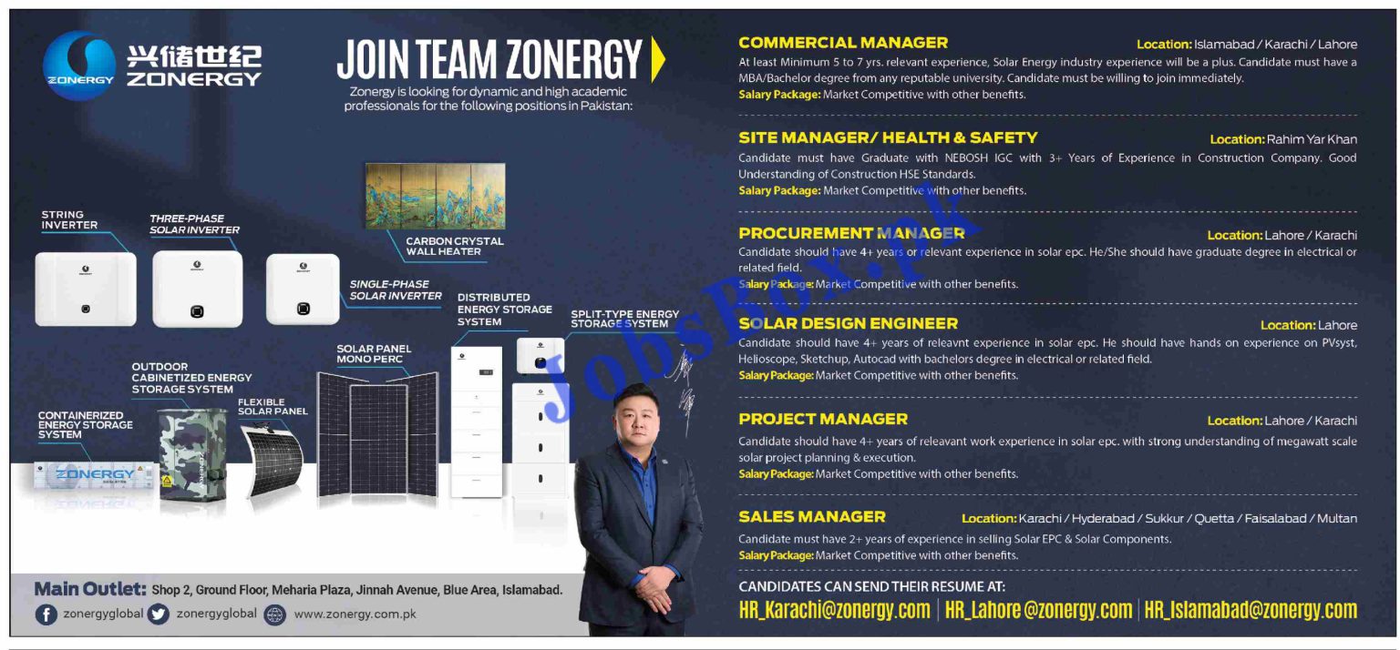 Zonergy Company Limited Jobs 2022 Apply Online