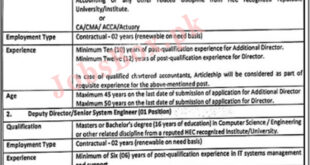Securities and Exchange Commission of Pakistan SECP Jobs 2022