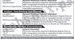 Bank of Khyber BOK Jobs 2022
