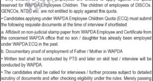 WAPDA Jobs 2022 Download Application Form via www.wapda.gov.pk