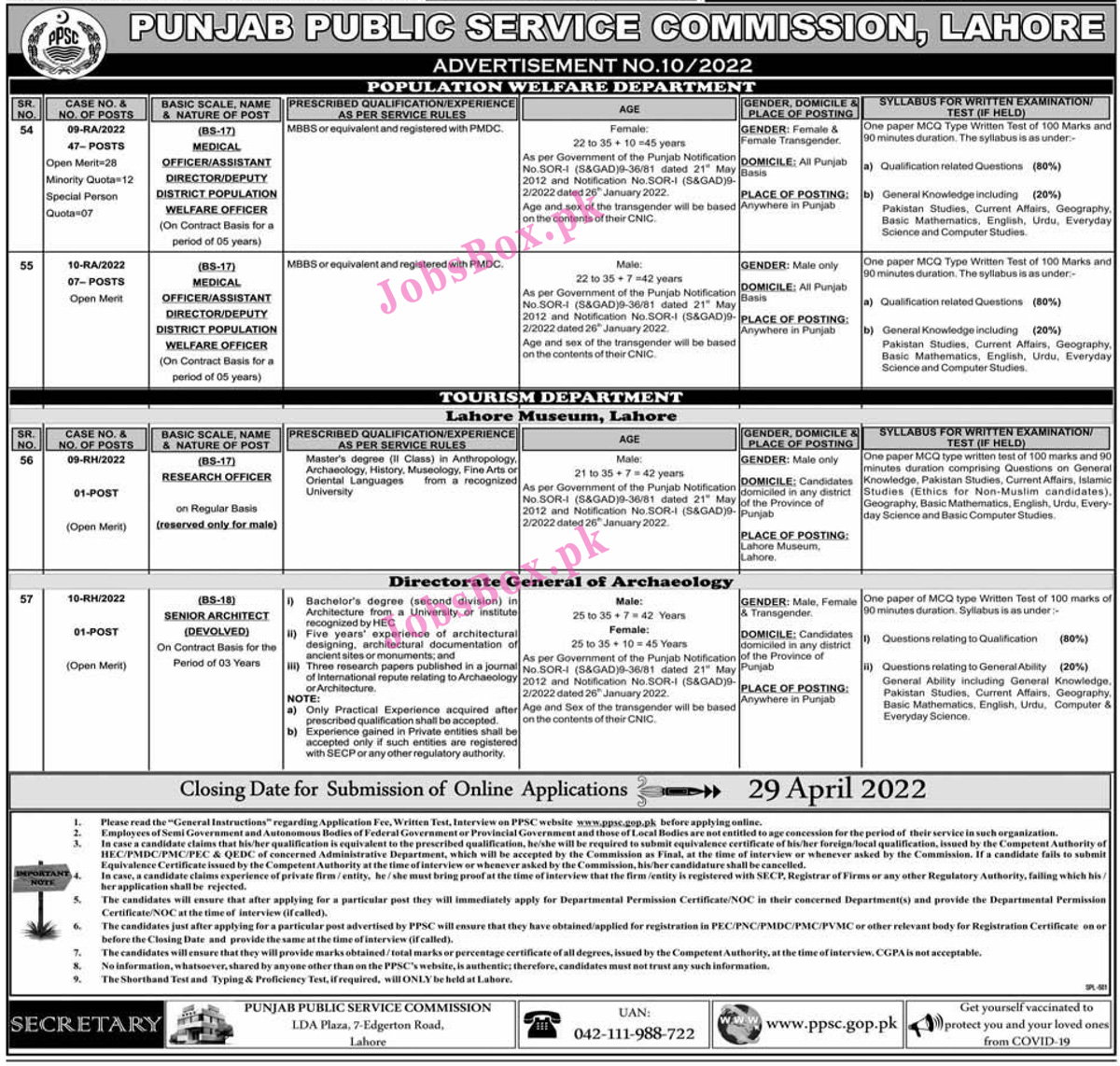 PPSC Jobs 2022 for Punjab Residents Male/Female – Online Apply