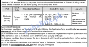 Pakistan Civil Aviation Authority PCAA Jobs 2022 Online Form