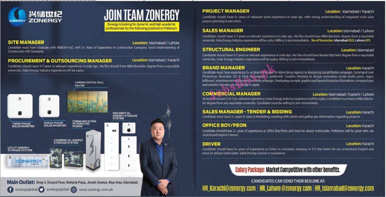Zonergy Company Limited Jobs 2022 – Apply Online