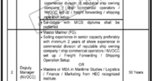 PNSC Jobs 2022 – Pakistan National Shipping Corporation – Form