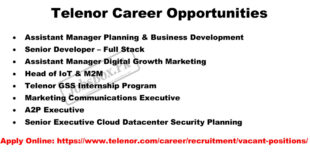 Telenor Pakistan Jobs 2022 – Application Form at www.telenor.com