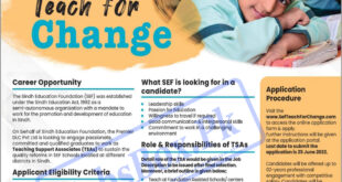 Sindh Education Foundation SEF Jobs 2022 for Teaching Staff